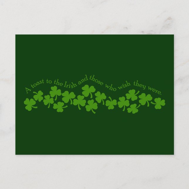 Ein Toast zur irischen Postkarte (Vorderseite)