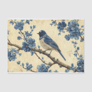 Ein Toile de Jouy Bluebird Seidenpapier