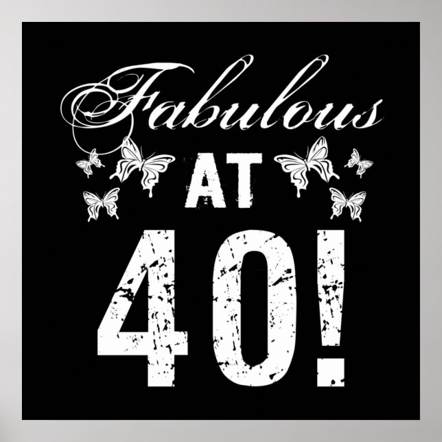 Ein toller 40. Geburtstag für sie Poster (Vorne)