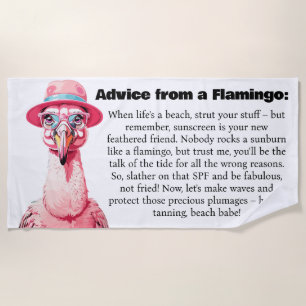 Ein toller Rat von einem Flamingo Strandtuch