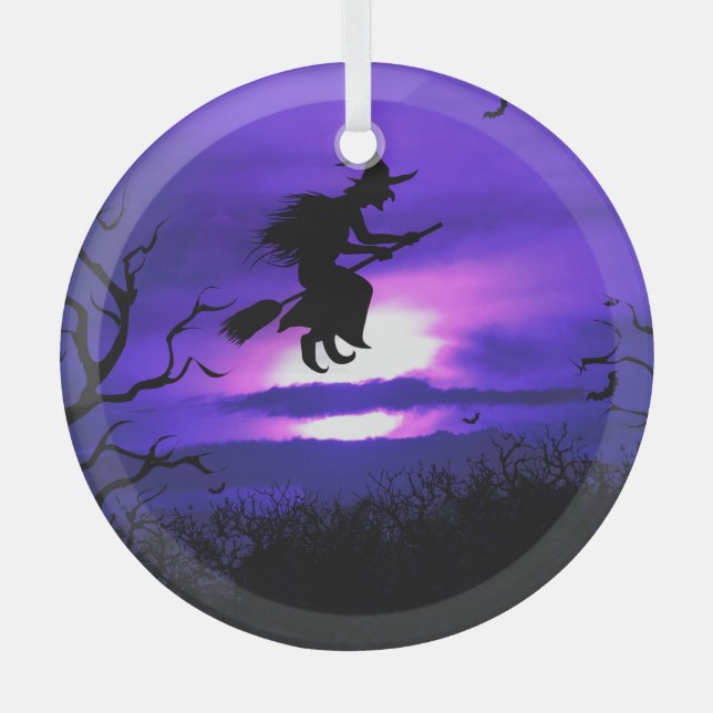 Ein tolles Halloween-Hintergrunddesign. Ornament Aus Glas (Vorderseite)