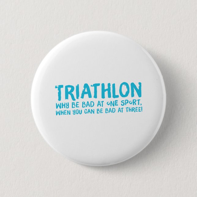 Ein tolles Triathlon-Geschenk für Ihren Freund ode Button (Vorderseite)