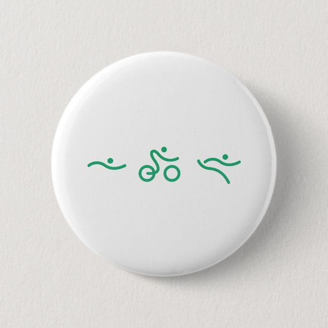 Ein tolles Triathlon-Geschenk für Ihren Freund ode Button (Vorderseite)