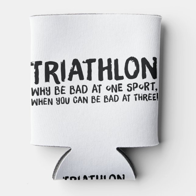 Ein tolles Triathlon-Geschenk für Ihren Freund ode Dosenkühler (Vorderseite)