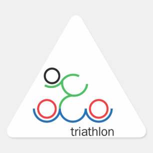 Ein tolles Triathlon-Geschenk für Ihren Freund ode Dreieckiger Aufkleber