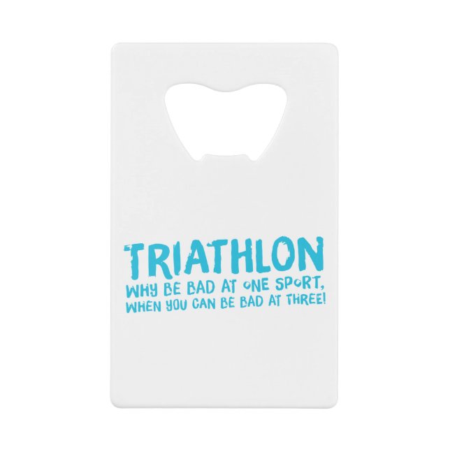 Ein tolles Triathlon-Geschenk für Ihren Freund ode Geldbeutel Flaschenöffner (Vorderseite)