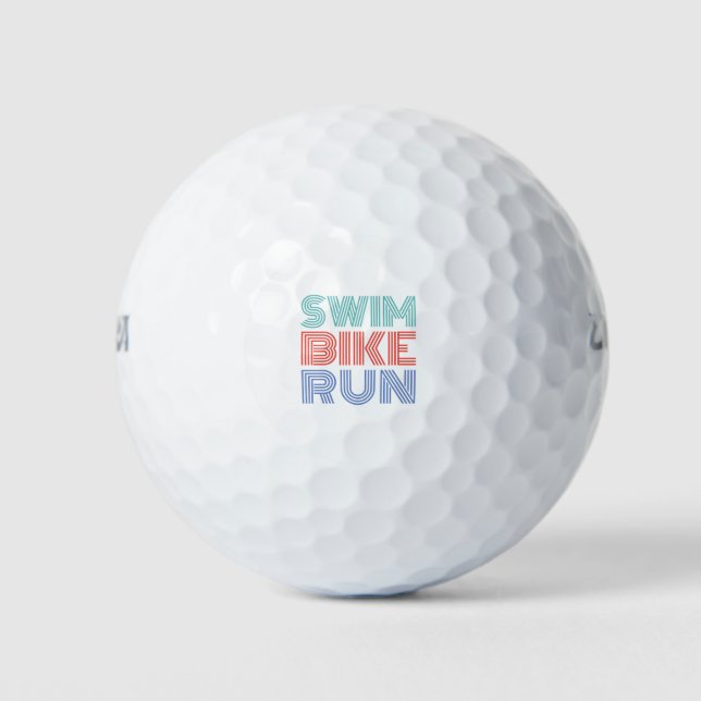 Ein tolles Triathlon-Geschenk für Ihren Freund ode Golfball (Vorderseite)