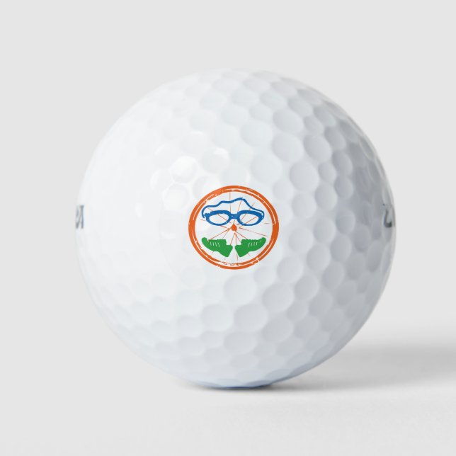 Ein tolles Triathlon-Geschenk für Ihren Freund ode Golfball (Vorderseite)