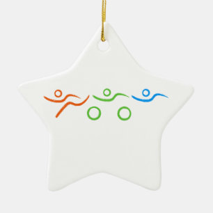 Ein tolles Triathlon-Geschenk für Ihren Freund ode Keramik Ornament