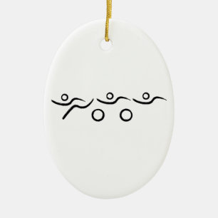Ein tolles Triathlon-Geschenk für Ihren Freund ode Keramik Ornament