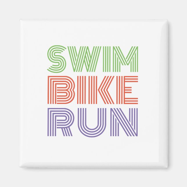 Ein tolles Triathlon-Geschenk für Ihren Freund ode Magnet (Vorne)