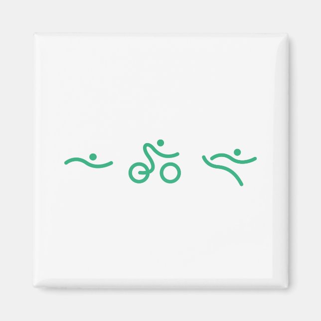 Ein tolles Triathlon-Geschenk für Ihren Freund ode Magnet (Vorne)