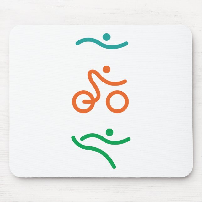 Ein tolles Triathlon Geschenk für Ihren Freund ode Mousepad (Vorne)