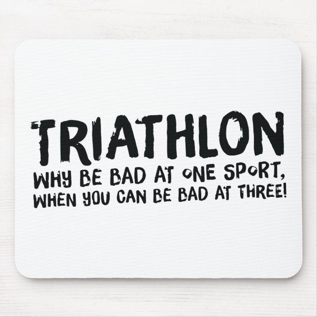 Ein tolles Triathlon-Geschenk für Ihren Freund ode Mousepad (Vorne)