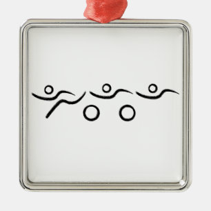 Ein tolles Triathlon-Geschenk für Ihren Freund ode Ornament Aus Metall