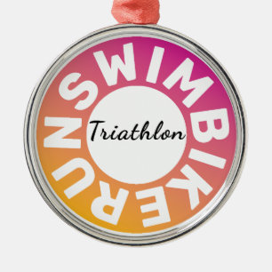 Ein tolles Triathlon-Geschenk für Ihren Freund ode Ornament Aus Metall