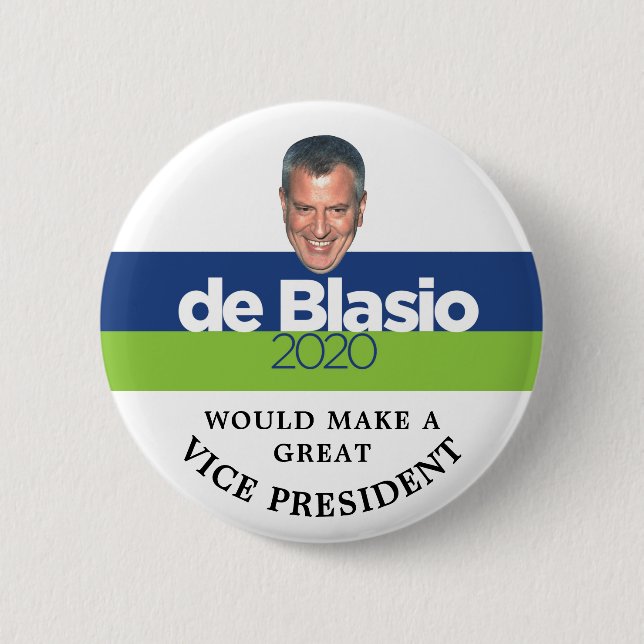 Ein tolles Veep: Bill De Blasio Button (Vorderseite)
