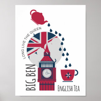 Ein Topf englischen Tees Poster