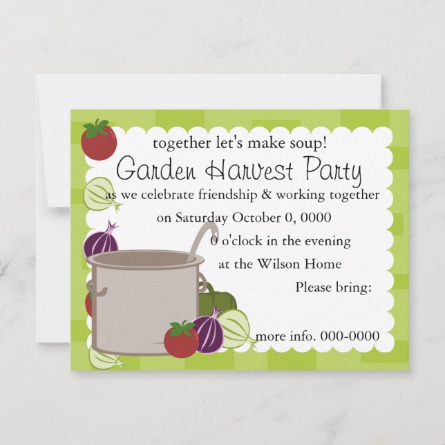 Ein Topf Suppe Einladung (Vorderseite)