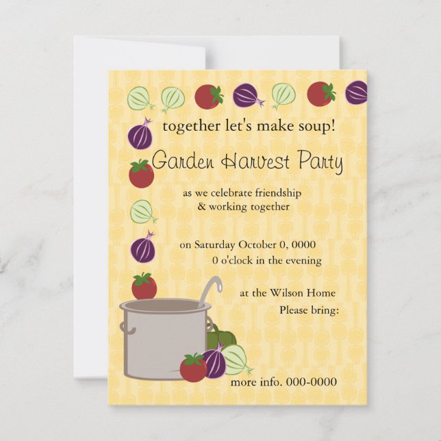 Ein Topf Suppe Einladung (Vorderseite)