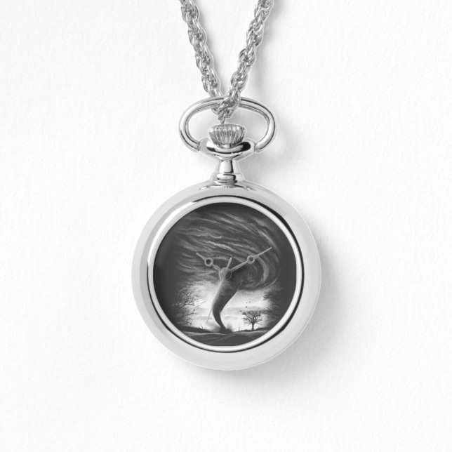 ein Tornado auf einer Straße in realistischem Stil Armbanduhr (Vorderseite)