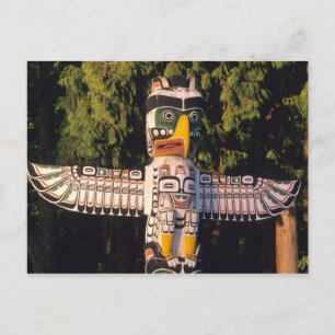 Ein Totempfahl in Vancouver, Kanada. Postkarte