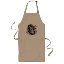 Ein Totenkopf und ein Drache Lange Schürze