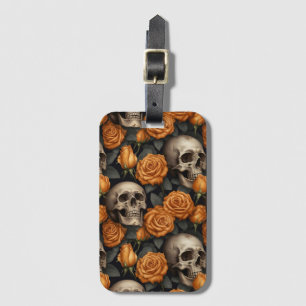 Ein Totenkopf- und Rosen-Serien-Design 11 Gepäckanhänger