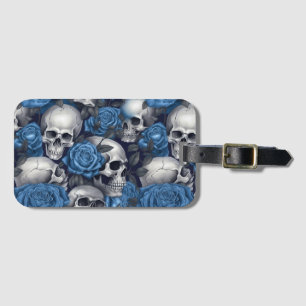 Ein Totenkopf- und Rosen-Serien-Design 12 Gepäckanhänger