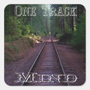 Ein Track-Mind-Aufkleber Quadratischer Aufkleber