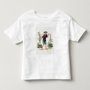 Ein Träger mit Obstbäumen und Blumen, überziehe Kleinkind T-shirt