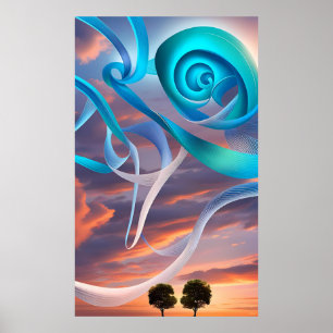 Ein Traum, gewoben in den Wolken Poster