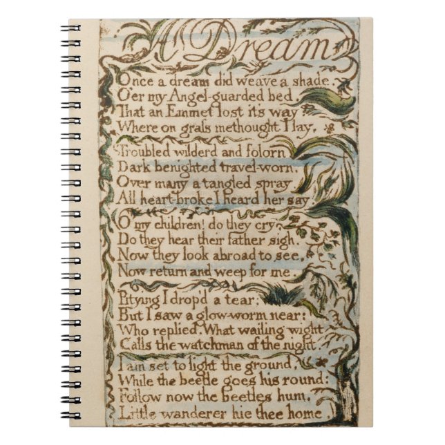 Ein Traum, Illustration 'von den Liedern von Notizblock (Vorderseite)