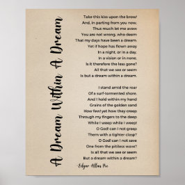 Ein Traum im Traumgedicht Vintage Poster