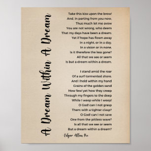 Ein Traum im Traumgedicht Vintage Poster