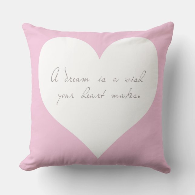 Ein Traum ist ein Wunsch-Kissen Kissen (Vorderseite)