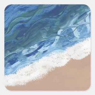 Ein Traum vom Strand Quadratischer Aufkleber