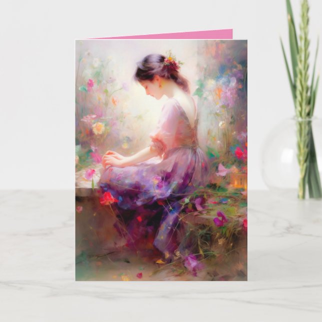 Ein Traum von Blume Dankeskarte (Vorderseite)