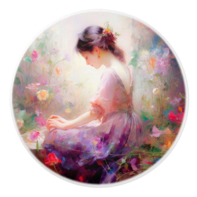 Ein Traum von Blume Keramikknauf (Vorderseite)