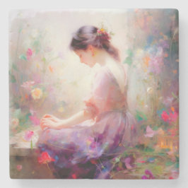 Ein Traum von Blume Steinuntersetzer