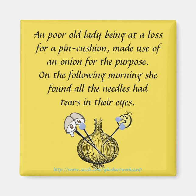 "Ein trauriger Nähgarn" Magnet (Vorne)