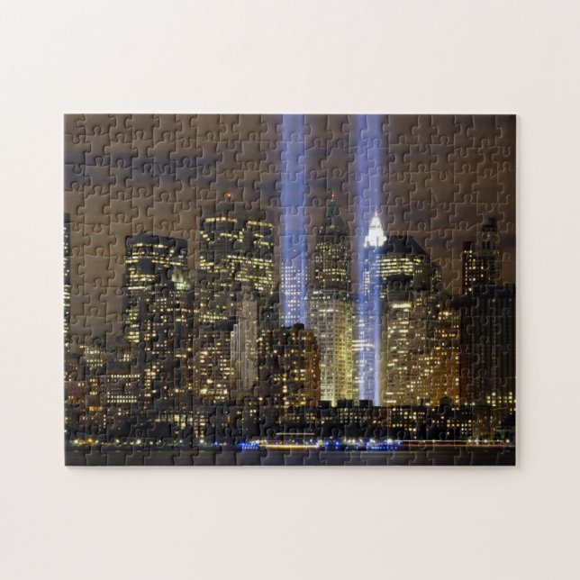 Ein Tribut zu den Twin Towern auf 9/11. Puzzle (Horizontal)
