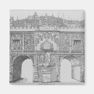 Ein Triumphbogen, graviert von William Kip, 1604 Magnet