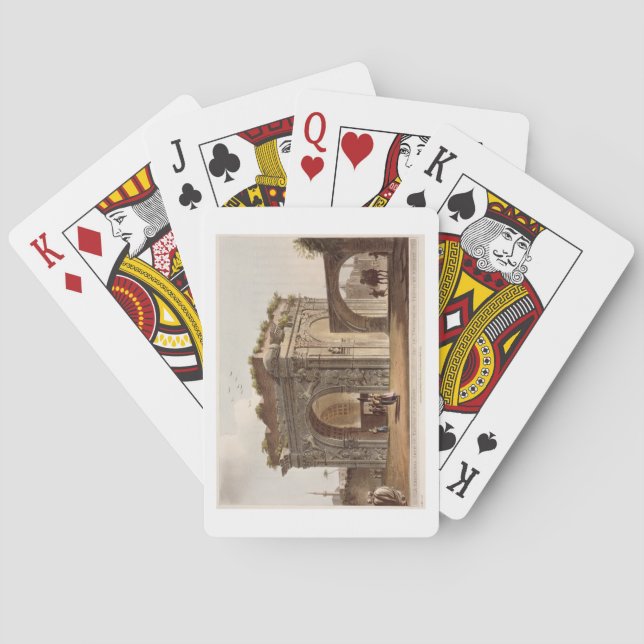 Ein Triumphbogen von Tripolis in Barbary, Platte 2 Spielkarten (Rückseite)