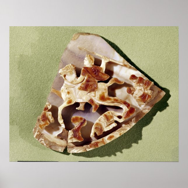 Ein triumphierender Kaiser trampelt Barbaren Poster (Vorne)