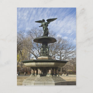 Ein trockener Bethesda-Brunnen im Central Park im  Postkarte