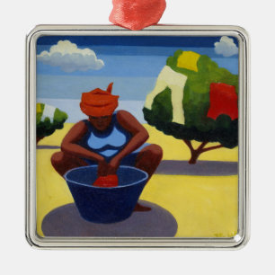 Ein trocknender Tag 2007 Silbernes Ornament