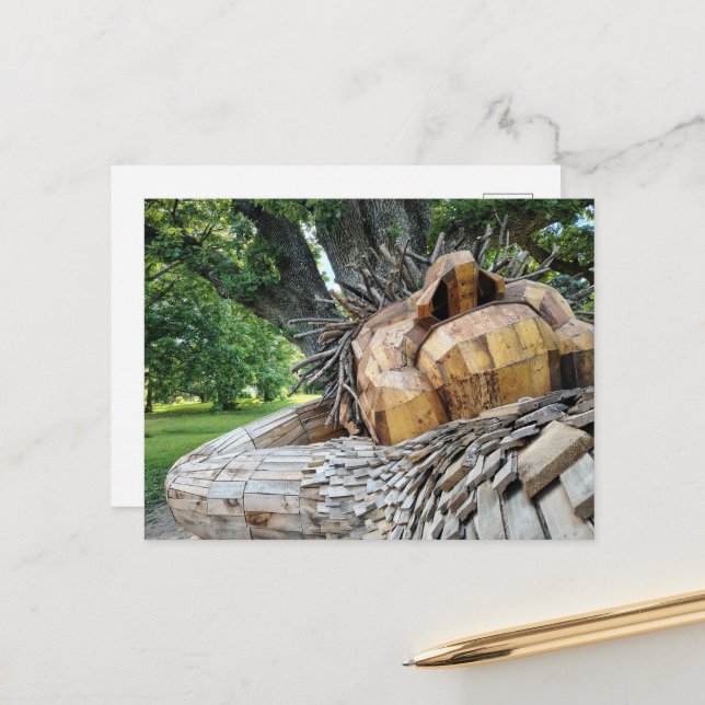 Ein Troll schläft unter einem Baum Postkarte (Vorderseite/Rückseite Beispiel)