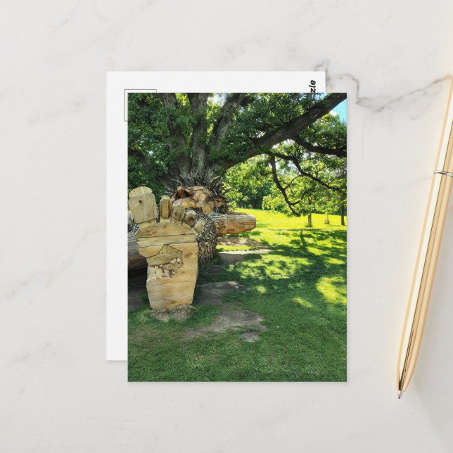 Ein Troll schläft unter einem schönen Baum Postkarte (Vorderseite/Rückseite Beispiel)