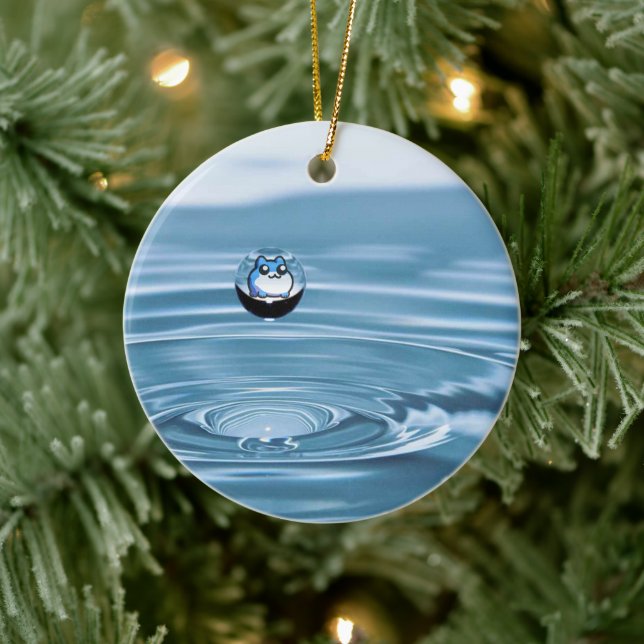 Ein Tropfen Toby Keramik Ornament (Baum)